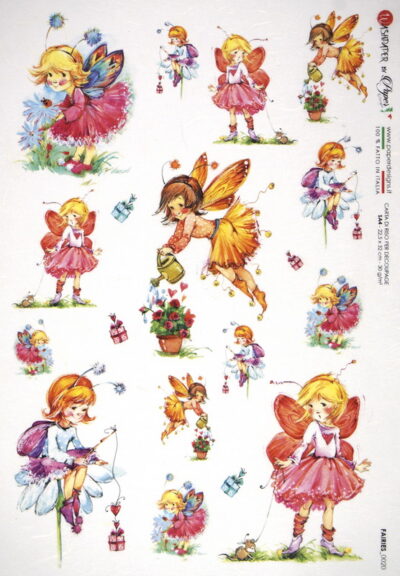Rice Paper - Garden Fairies (22 x 32cm)