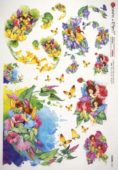 Rice Paper - Cute Flower Fairies (22 x 32cm)