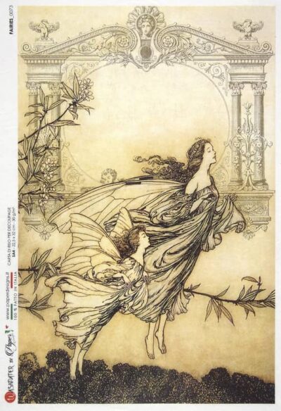 Rice Paper - Flying Fairies (22 x 32cm)