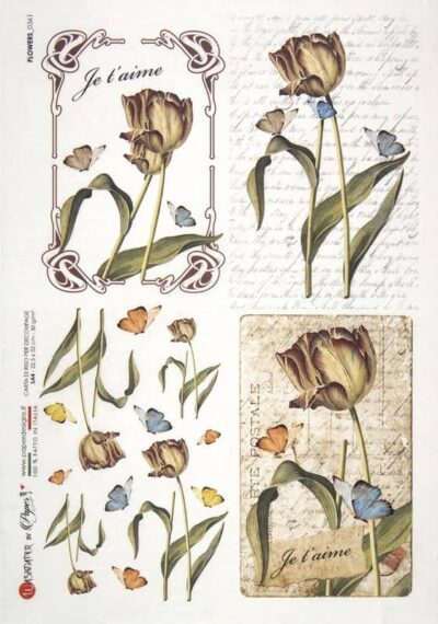Rice Paper - Small Tulips (22 x 32cm)