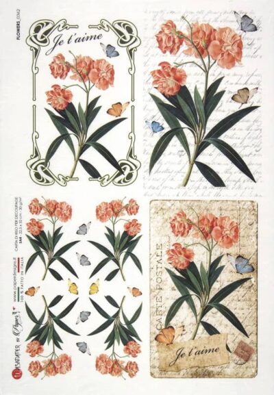 Rice Paper - Oleander (22 x 32cm)