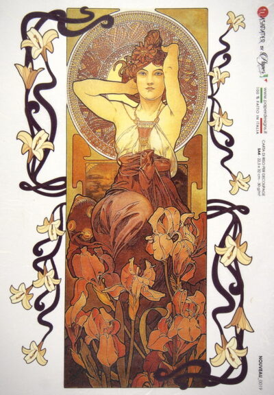 Rice Paper - Mucha: Amethyst (22 x 32cm)