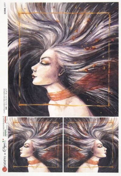 Rice Paper - Highlighted Hair (22 x 32cm)