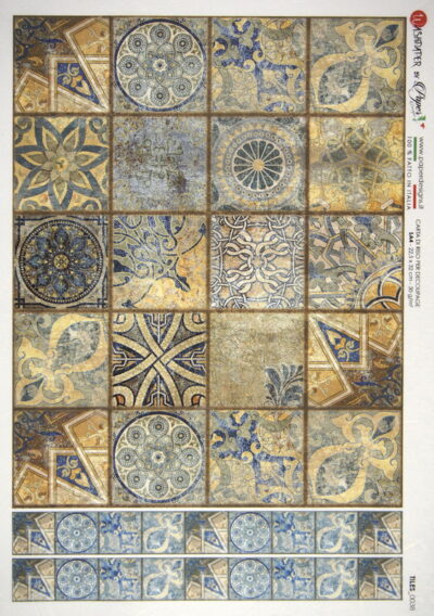 Rice Paper - Tiles Brown (22 x 32cm)