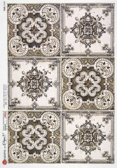 Rice Paper - Tiles Brown (22 x 32cm)