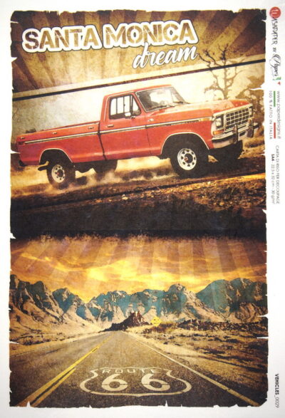 Rice Paper - Route 66 Santa Monica (22 x 32cm)