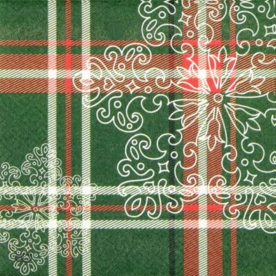 Lunch Napkins (20) - Christmas Grid