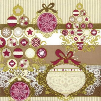 Lunch Napkins (20) - Cheerful Tree Gold