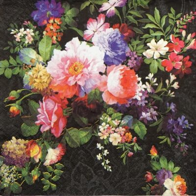 Paper Napkin - Roses on Velvet