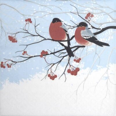Paper Napkin - Bullfinches