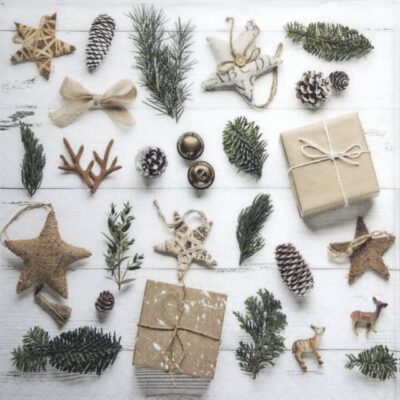 Paper Napkin - Natural Christmas