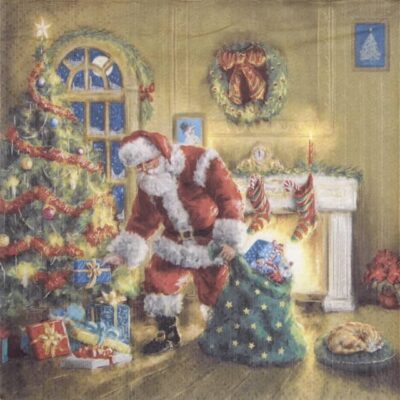 Paper Napkin - Santa is Here
