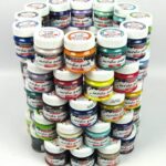 A glass jar of Pentart matte acrylic paint, 50ml size, with the label clearly visible, standing on a clean studio background.