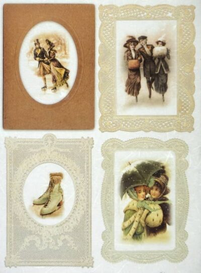 Rice Paper - Vintage Winter Holiday R1026