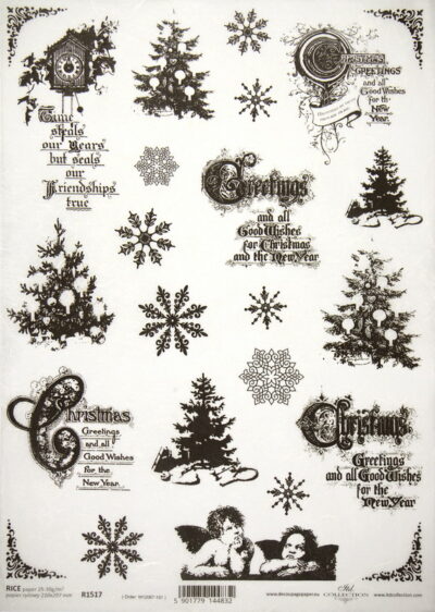 Rice Paper - Christmas Calligraphy - R1517