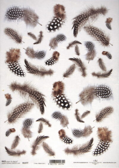 Rice Paper - Dotted Feathers