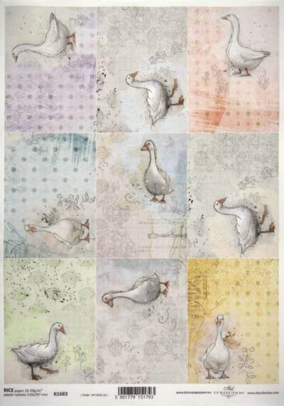 Rice Paper - Animal Farm Cards: Goose