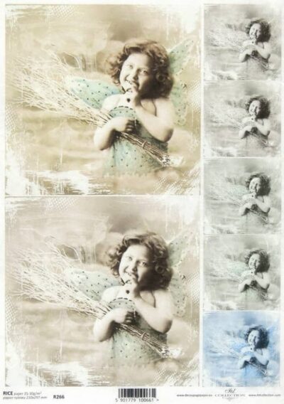 Rice Paper - Vintage Smiling Angel