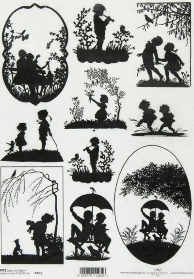 Rice Paper - Silhouette Children