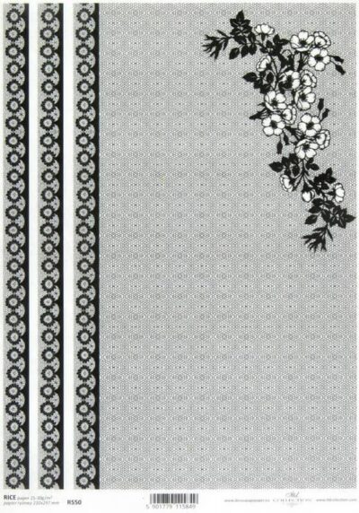 Rice Paper - Lace Black 2