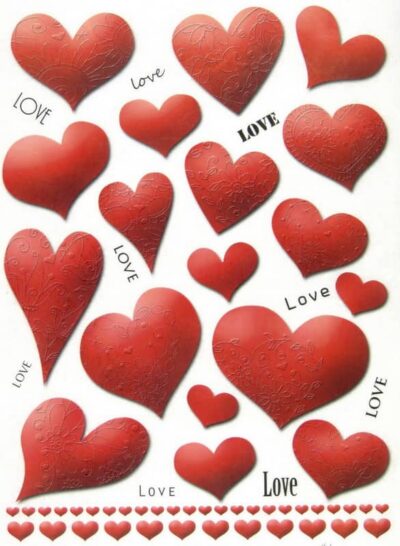 Rice Paper - Red Hearts Love
