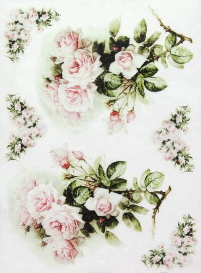Rice Paper - Pink Roses