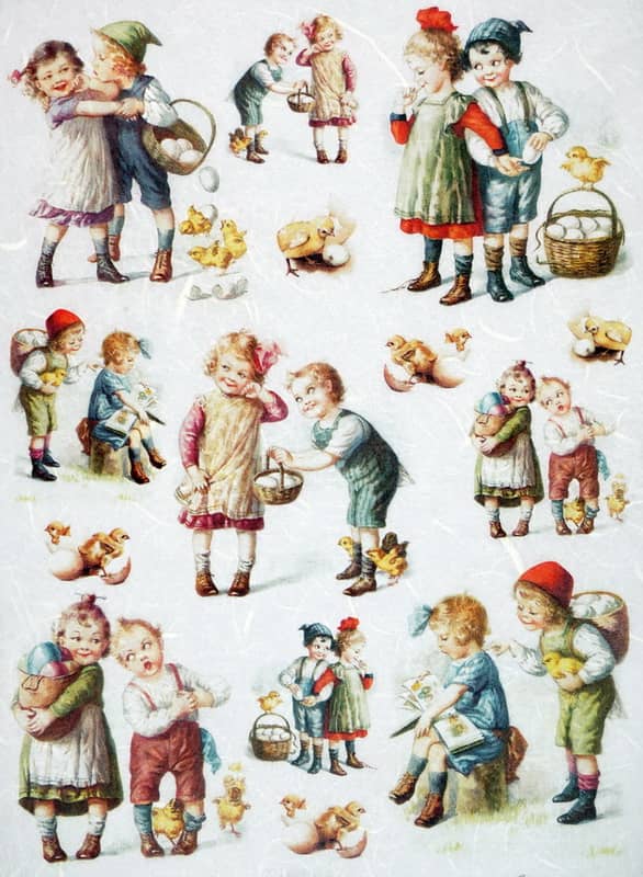 Rice Paper – Vintage Easter Children
