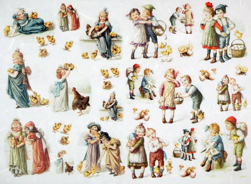 Rice Paper – Vintage Easter Children