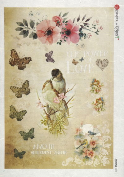 Rice Paper - The power of love - 0090 (22 x 32cm)