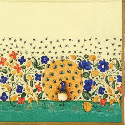 Paper Napkin - Peacock Ornaments