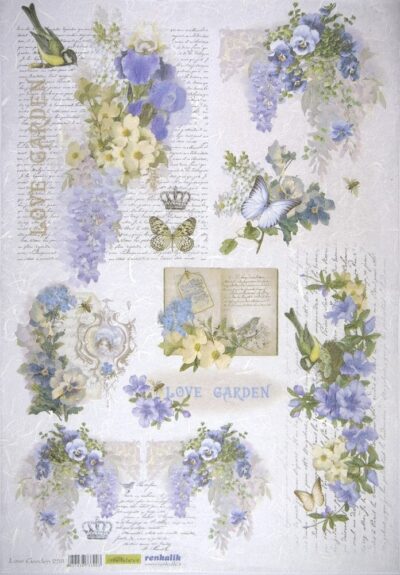Rice Paper - Love Garden 35x50cm