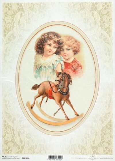 Rice Paper - Rocking Horses - R1127