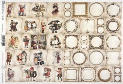 Rice Paper Decoupage - Winter Frames - R2141