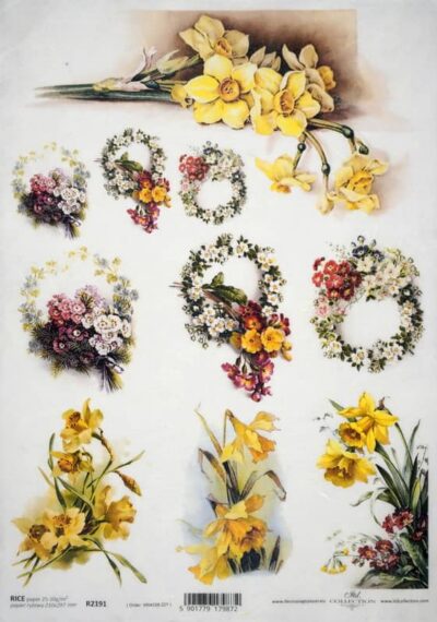 Rice Paper Decoupage - Spring Flowers - R2191