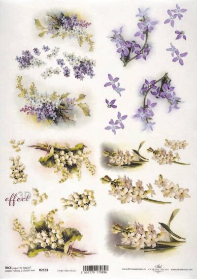 Rice Paper Decoupage - Spring Flowers - R2193