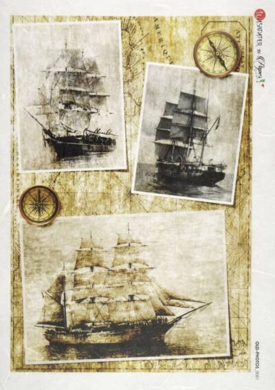 Rice Paper - Old ships (22 x 32cm)