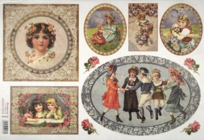 Stamperia Rice Paper 33x49cm - Little Girls DFS262