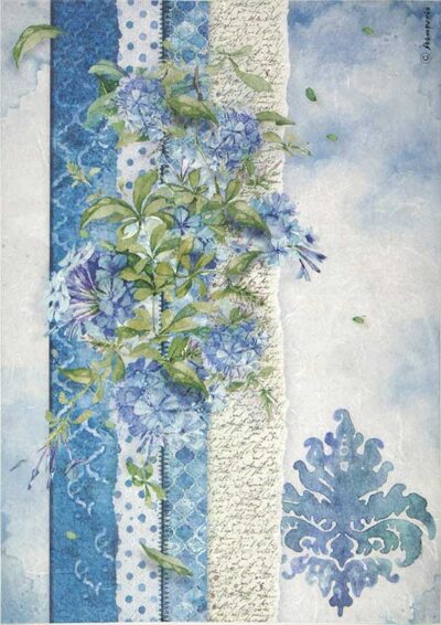 Stamperia Rice Paper A4 - Packed Flowers - DFSA4417