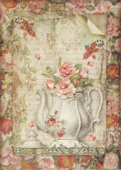 Rice Paper - Casa Granada teapot with flowers - DFSA4659