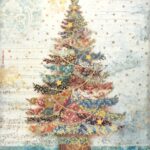 Stamperia Rice Paper A4 - Christmas Greetings Tree DFSA4792