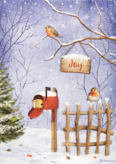 Stamperia Rice Paper A4 - Winter Valley Joy Birds DFSA4798