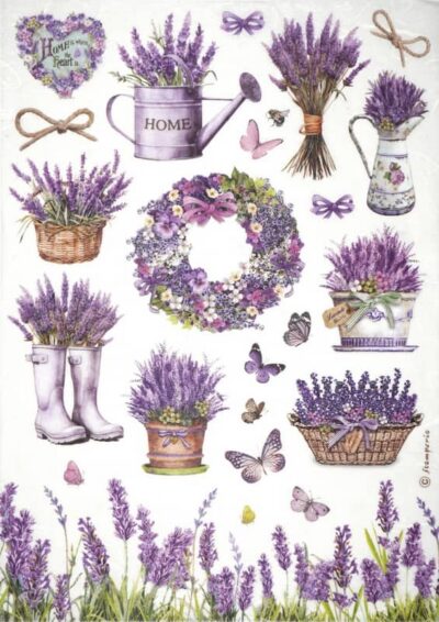 Stamperia Rice Paper A4 - Provence Accessories - DFSA4888