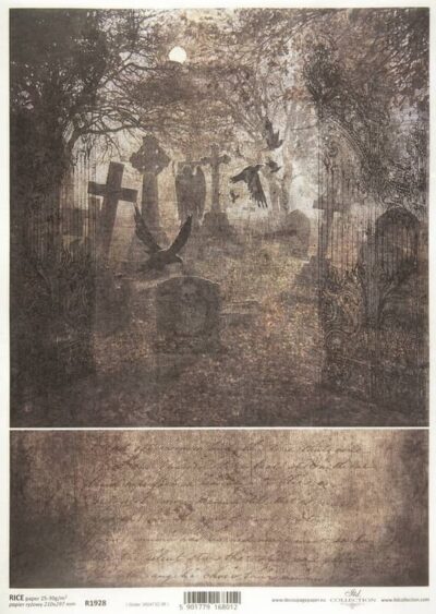 Rice Paper - Dark Fantasy Cemetery - R1928