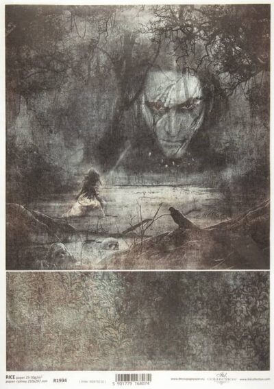 Rice Paper A/3 - Dark Fantasy Lake - R0774L