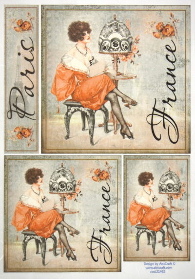 Rice Paper - Paris Fashion red