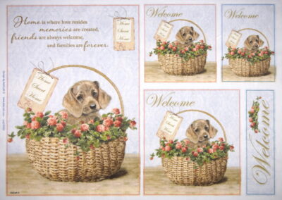 Rice Paper - Welcome Dog 32x45cm