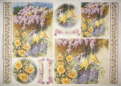 Rice Paper - Wisteria Flowers 32x45cm