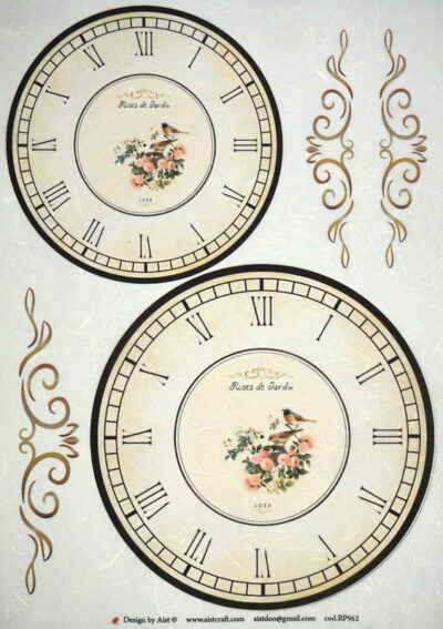 Rice Paper - Clocks 32x45cm