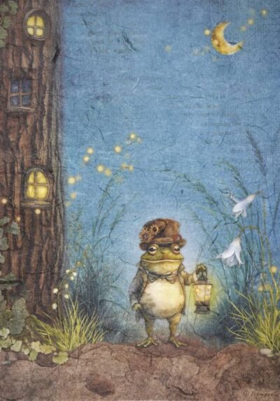 Stamperia Rice Paper A4 - Hidden Grove - Mr Frog