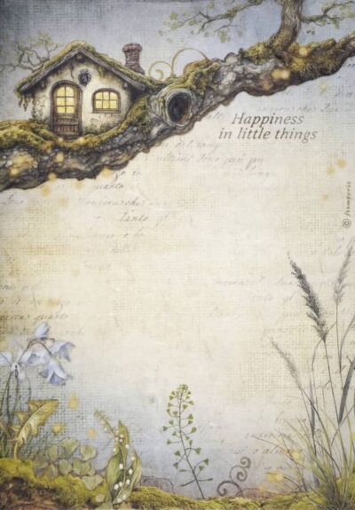 Stamperia Rice Paper A4 - Hidden Grove - Tree House